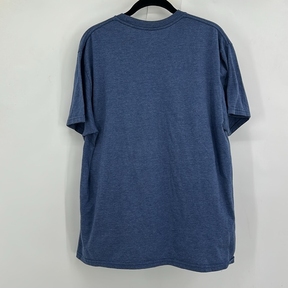 Nirvana Smiley Face Logo Graphic T Shirt Mens Size Large Blue Yellow Kurt Cobain - Picture 3 of 4